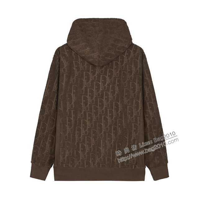 Dior專櫃迪奧2023FW新款毛巾提花連帽衛衣 男女同款 tzy2968